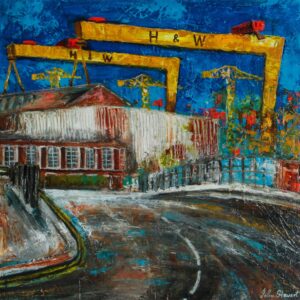 DEE STREET BRIDGE, BELFAST by John Stewart | Original Oil Painting | £395