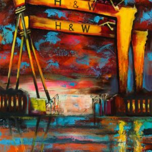 BELFAST SHIPYARD by John Stewart | Original Oil Painting | £395