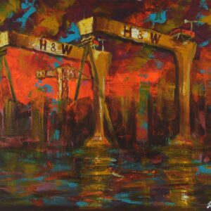 BELFAST DOCKS by John Stewart | Original Oil Painting | £395