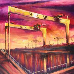 HARLAND & WOLFF THE DEEP WATERS by John Stewart | Original Oil Painting | £395